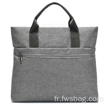 Logo personnalisé Oxford Water Resistance Motspèdes Unisexe Zipper Pocket Pocket Tote Grand Capacité Sac d&#39;ordinateur